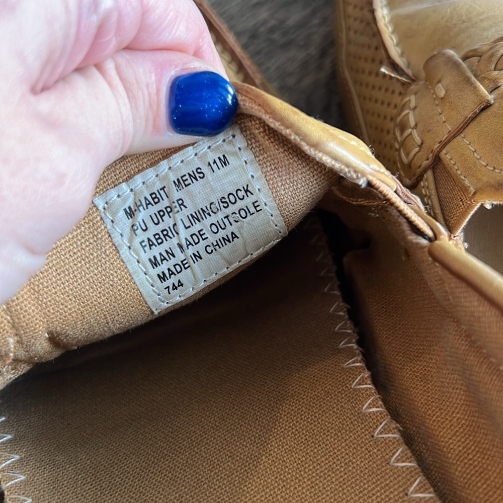 Men's Tan Leather Slip-On Loafers - Picture 4 of 7